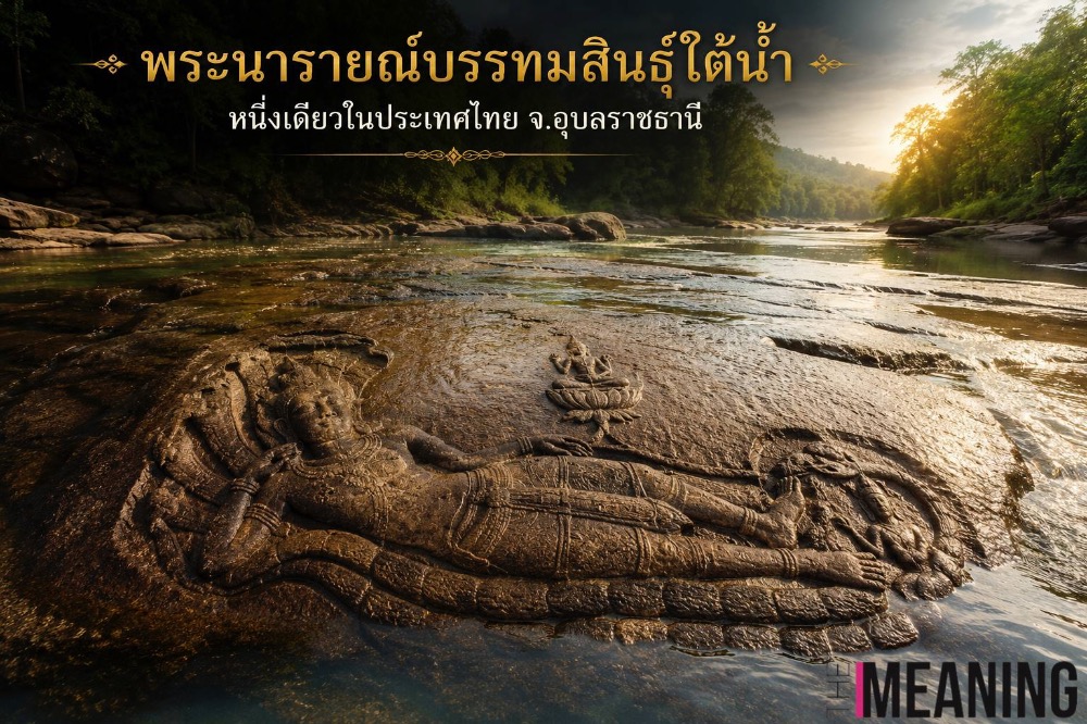 “พระนารายณ์บรรทมสินธุ์ใต้น้ำ” มหัศจรรย์โบราณศิลป์กลางลำน้ำแห่งอุบลราชธานี